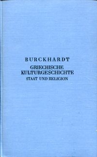 Burckhardt, Griechische Kulturgeschichte. (Umschlag)
