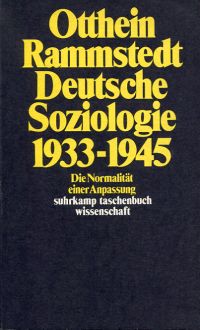 Rammstedt, Deutsche Soziologie 1933 - 1945. (Umschlag)