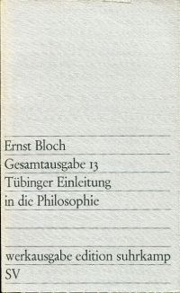 Bloch, Tübinger Einleitung in die Philosophie. (Umschlag)