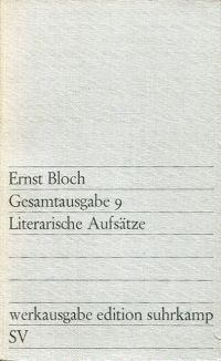 Bloch, Literarische Aufsätze. (Umschlag)