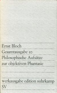 Bloch, Philosophische Aufsätze zur objektiven Phantasie. (Umschlag)