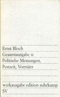 Bloch, Politische Messungen, Pestzeit, Vormärz. (Umschlag)