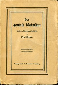 Bjerre, Der geniale Wahnsinn. (Umschlag)