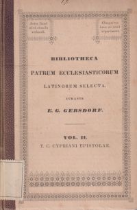 Cyprianus, Th. C. Cypriani Opera Genuina. (Umschlag)