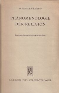 Leeuw, Phänomenologie der Religion. (Umschlag)