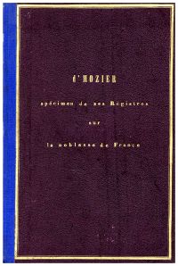 Hozier, Armorial général d'Hozier. (Umschlag)