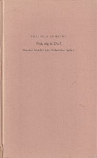 Zumbühl, Nei, säg ai Dui! (Umschlag)