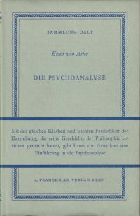 Aster, Die Psychoanalyse. (Umschlag)