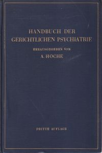 Hoche, Handbuch der gerichtlichen Psychiatrie. (Umschlag)