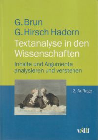 Brun, Textanalyse in den Wissenschaften. (Umschlag)