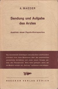 Maeder, Sendung und Aufgabe des Arztes. (Umschlag)