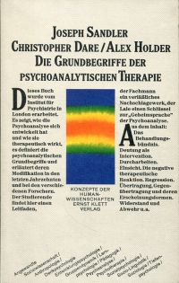 Sandler, Grundbegriffe der psychonalytischen Therapie. (Umschlag)