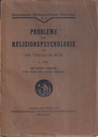 Reik, Probleme der Religionspsychologie, Teil 1: Das Ritual. (Umschlag)