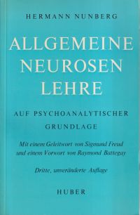 Nunberg, Allgemeine Neurosenlehre auf psychoanalytischer Grundlage. (Umschlag)