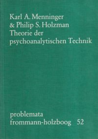 Menninger, Theorie der psychoanalytischen Technik. (Umschlag)