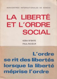 La Liberté et l'ordre social. (Umschlag)