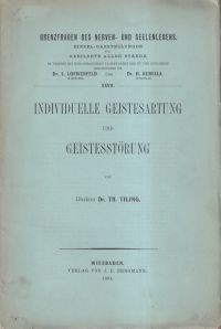 Tiling, Individuelle Geistesartung und Geistesstörung. (Umschlag)