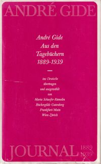 Gide, Aus den Tagebüchern 1889 - 1939. (Umschlag)