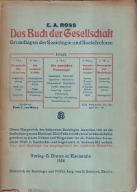 Ross, Das Buch der Gesellschaft. (Umschlag)