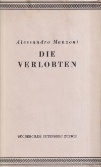 Manzoni, Die Verlobten. (Umschlag)