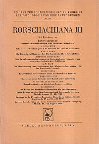 Rorschachiana III. (Umschlag)