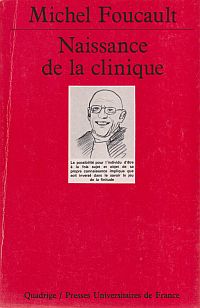 Foucault, Naissance de la clinique. (Umschlag)