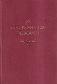 Schopenhauer-Gesellschaft (Hrsg.): Schopenhauer-Jahrbuch, Band 59 (1978). (Umschlag)