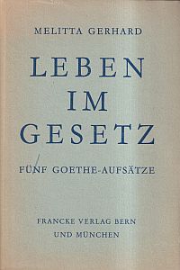 Gerhard, Leben im Gesetz. (Umschlag)