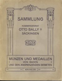 Jacob Hirsch: Katalog No. XXVII: Sammlung Otto Bally, Säckingen. Münzen und Meda (Umschlag)