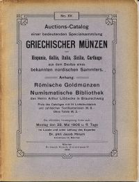 Jacob Hirsch: Auctions-Catalog No. XV: Specialsamlung Griechischer Münzen von Hi (Umschlag)