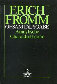 Fromm, Gesamtausgabe, Band 2: Analytische Charaktertheorie. (Umschlag)