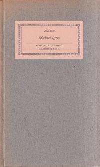 Mörike, Römische Lyrik. (Umschlag)