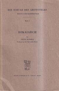 Wehrli, Die Schule des Aristoteles. (Umschlag)