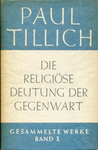 Tillich, Die religiöse Deutung der Gegenwart. (Umschlag)