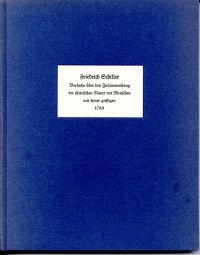 Schiller, Versuch über den Zusammenhang der thierischen Natur des Menschen mit s (Umschlag)