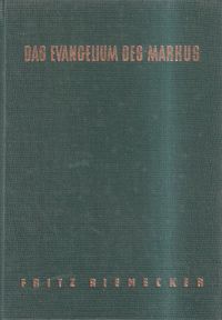 Rienecker, Das Evangelium des Markus. (Umschlag)