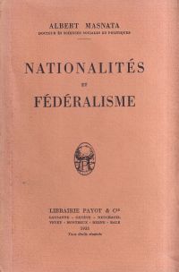 Masnata, Nationalités et fédéralisme. (Umschlag)